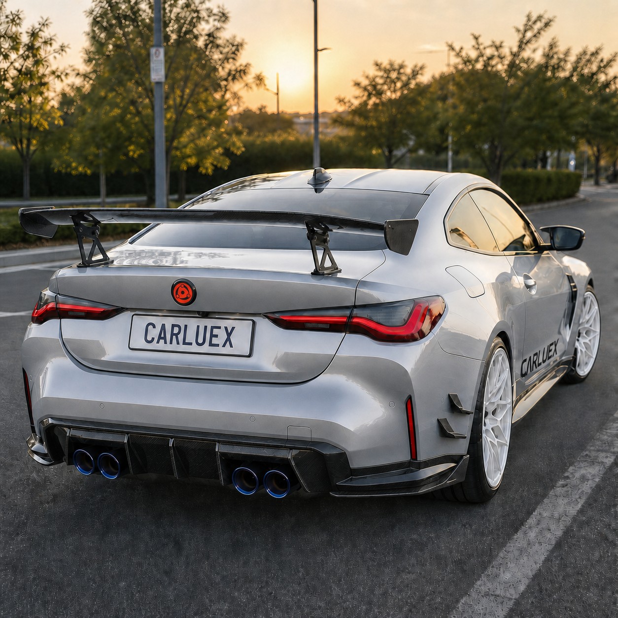 CARLUEX V1 on a silver BMW M4