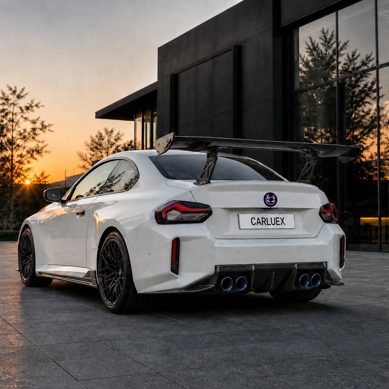 CARLUEX V1 on a white BMW M2